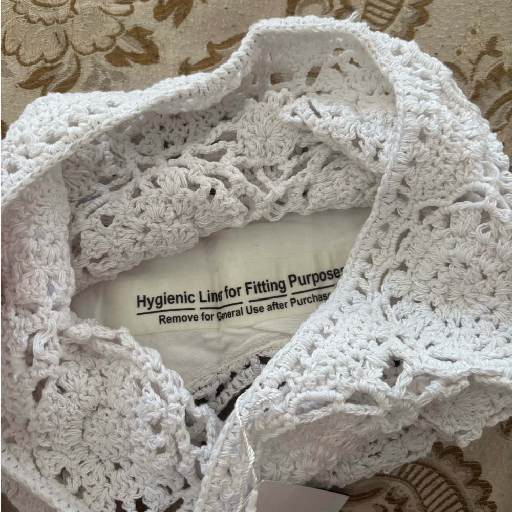 White Crochet High-Waisted Bikini Bottom - Picture 5 of 7